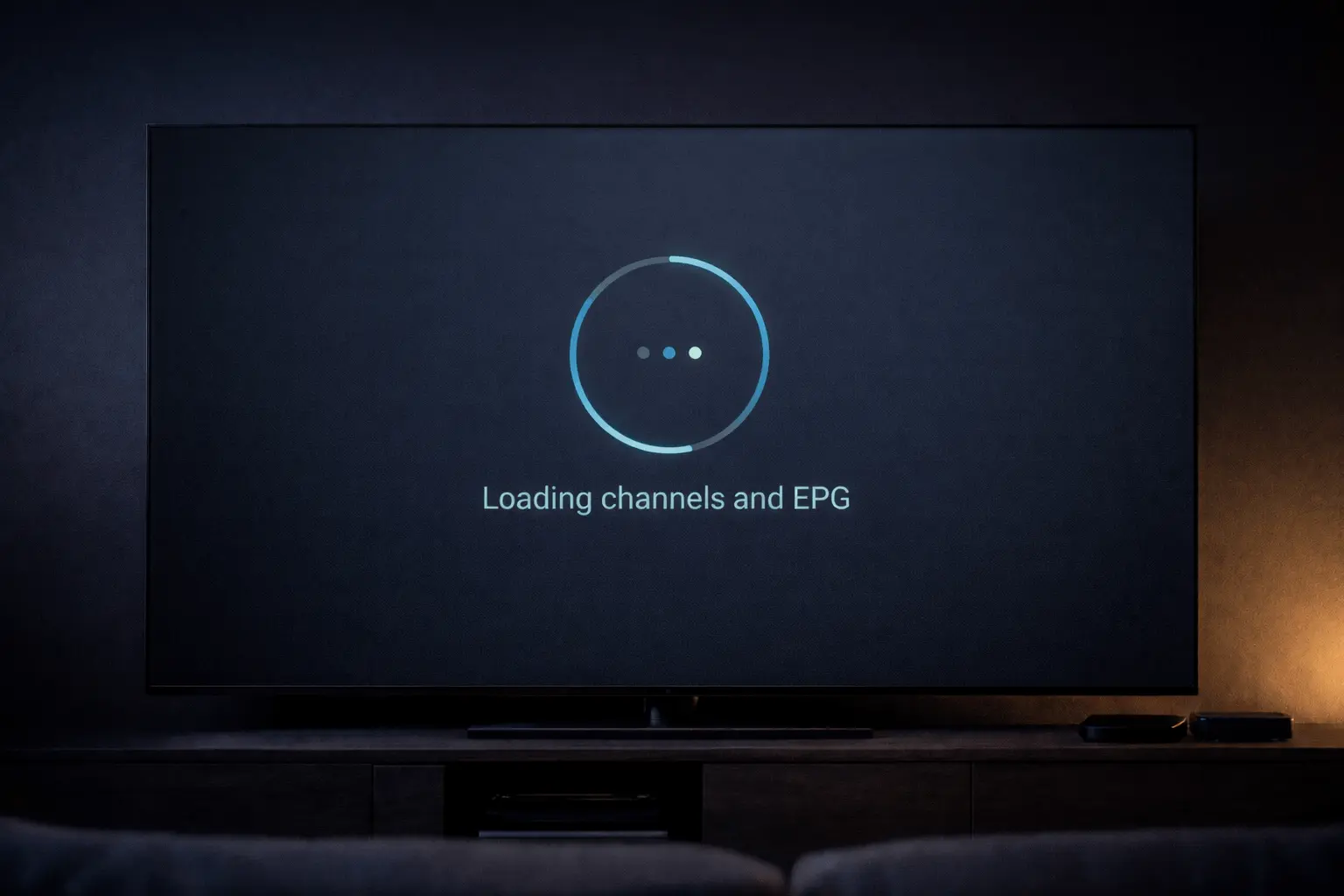 TiviMate IPTV loading channels and EPG screen